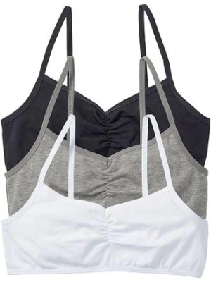 Biustonosz bustier z miękką bawełną organiczną (3 szt.) bonprix