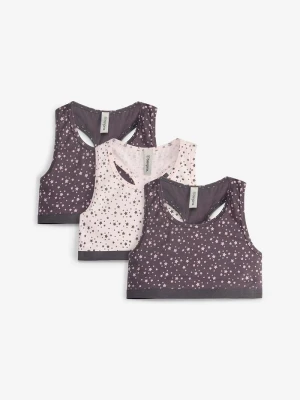 Biustonosz bustier z miękką bawełną organiczną (3 szt.) BonPrix szary