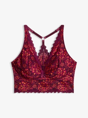 Biustonosz bustier z miękką bawełnianą podszewką BonPrix czerwony
