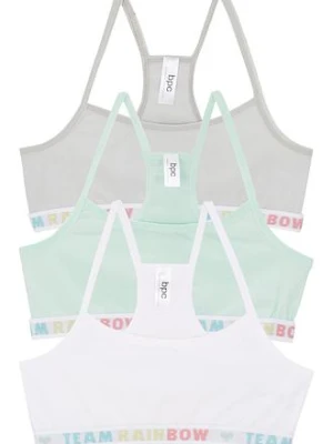 Biustonosz bustier z miękkiej bawełny (3 szt.) bonprix