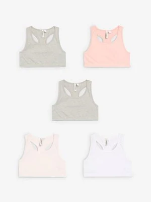 Biustonosz bustier z miękkiej bawełny (5 szt.) bonprix