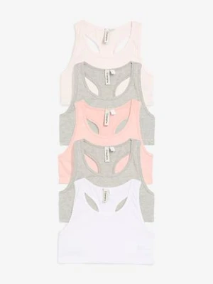 Biustonosz bustier z miękkiej bawełny (5 szt.) bonprix