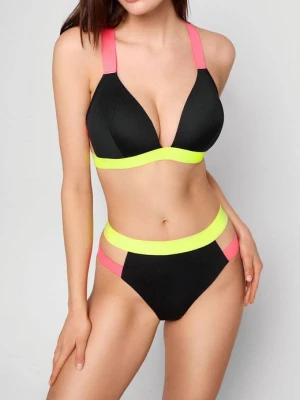 Zdjęcie produktu Biustonosz kąpielowy w sportowym stylu z neonowymi akcentami Salamander 2 Poupee Marilyn różowy