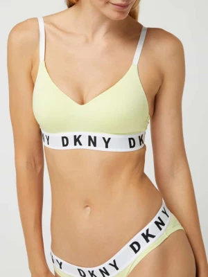 Biustonosz miękki z elastycznym paskiem z logo DKNY