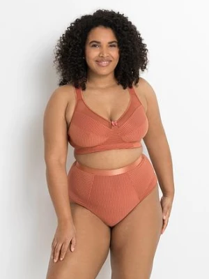 Biustonosz minimizer bez fiszbinów z wyściełanymi ramiączkami bonprix