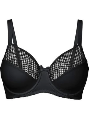 Biustonosz minimizer z siateczką BonPrix czarny