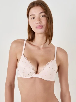 Biustonosz N.2 - Push-up z głębokim dekoltem z haftem Etam