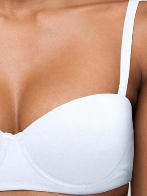 Biustonosz na fiszbinach z odpinanymi ramiączkami z bawełny organicznej (2 sztuki) bonprix