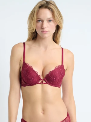 Biustonosz N.2 - Push-up z głębokim dekoltem z haftowanymi detalami Etam