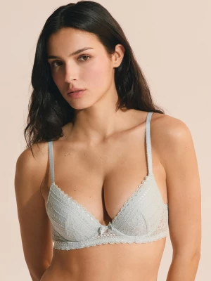 Biustonosz nr 2 -  Push-up z głębokim dekoltem z koronką Etam