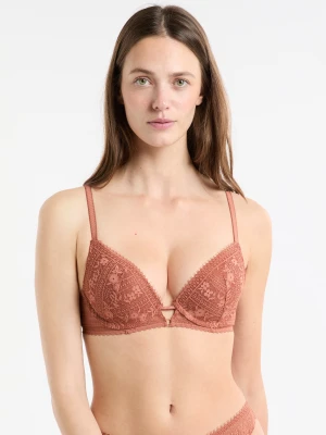 Biustonosz nr 2 - Push-up z głębokim dekoltem z koronki Etam