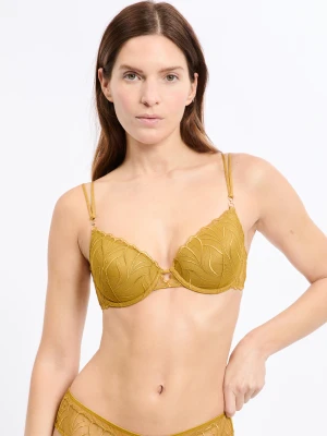 Biustonosz nr 4 - Lekkie wypełnienie z haftem kwiatowym Etam