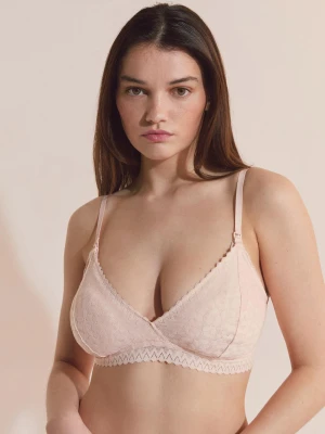 Biustonosz nr 8 -  Trójkątny bawełniany z klipsami do karmienia Etam