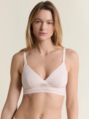 Biustonosz nr 8? Trójkątny bez fiszbinów ciążowy, z klipsami do karmienia  Etam