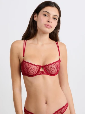 Biustonosz nr 9 - Balkonetka z haftem kwiatowym Etam