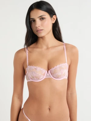 Biustonosz nr 9 - Balkonetka z haftem serduszka Etam