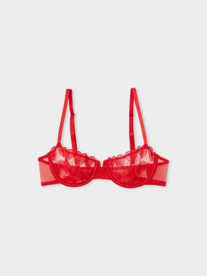 Biustonosz nr 9 - Balkonetka z haftem serduszka Etam