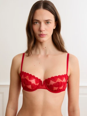 Biustonosz nr 9 - Balkonetka z haftem serduszka Etam