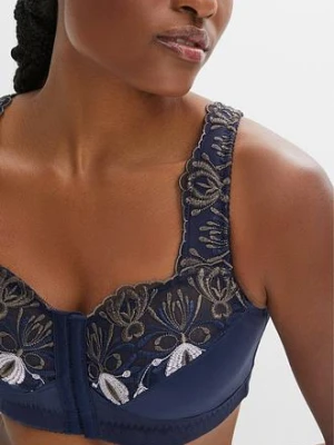 Biustonosz odciążający bez fiszbinów z praktycznym zapięciem z przodu bonprix