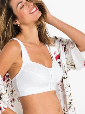 Biustonosz odciążający bez fiszbinów z wygodnym zapięciem z przodu bonprix