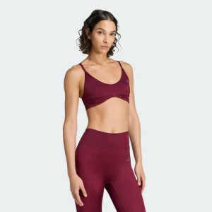 Biustonosz Optime Essentials Workout Light Support Adidas bordowy