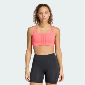 Biustonosz Optime Workout 3-Stripes Medium Support Adidas różowy