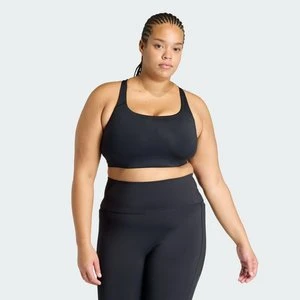 Biustonosz Optime Workout 3-Stripes Medium Support (Plus Size) Adidas czarny
