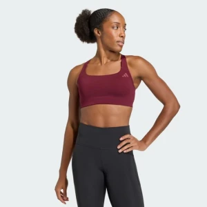 Biustonosz Optime Workout Medium Support Adidas bordowy