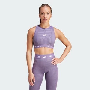 Biustonosz Powerimpact Training Medium-Support Techfit High-Neck Zip Adidas