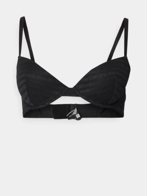 Biustonosz push-up Emporio Armani czarny