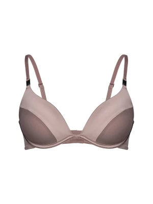 Biustonosz push-up SEDUCE taupe do głębokiego dekoltu Esotiq brązowy