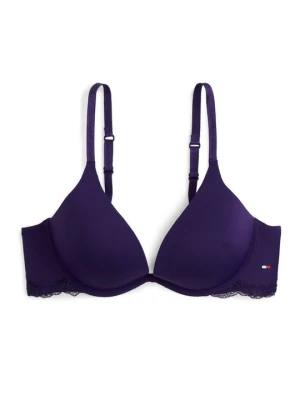 Biustonosz push-up Tommy Hilfiger ciemnoliliowy