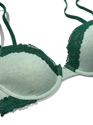 Biustonosz push-up Wear Everywhere Victoria's Secret Zielony