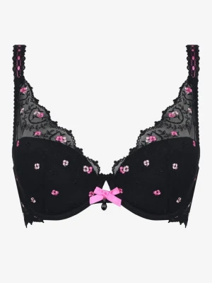Biustonosz push-up z kwiatowym haftem Margherita Poupee Marilyn