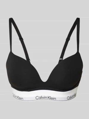 Biustonosz push up z paskiem z logo Calvin Klein Underwear