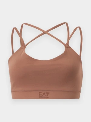 Biustonosz sportowy EA7 Emporio Armani wielbłądzi