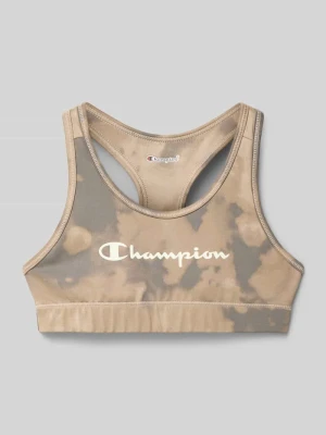 Biustonosz sportowy o kroju slim fit z nadrukiem z logo Champion