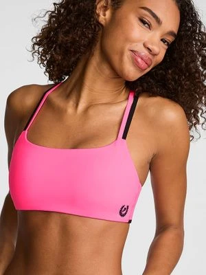 Biustonosz sportowy PINK Relay z kwadratowym dekoltem i krzyżowanym tyłem Victoria's Secret