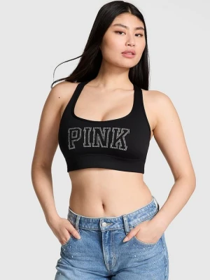 Biustonosz sportowy Relay Racerback Victoria's Secret Czarny