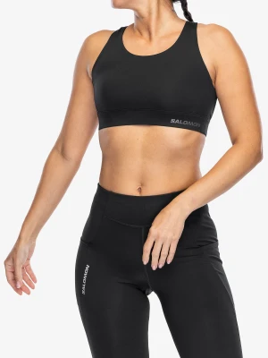 Biustonosz sportowy Salomon Cross Run Bra - deep black