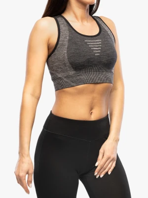 Biustonosz sportowy Smartwool Intraknit Racerback Bra - black heather