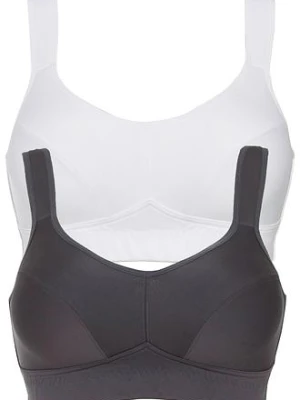 Biustonosz sportowy, średni stopień podtrzymywania biustu (2 szt.) bonprix