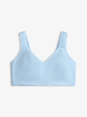 Biustonosz sportowy, średni stopień podtrzymywania biustu BonPrix niebieski
