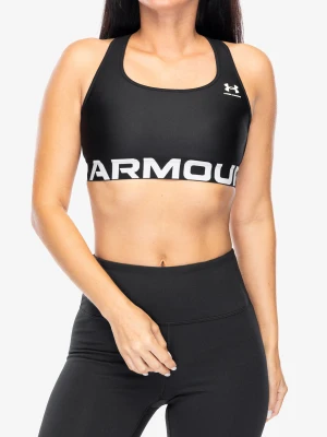 Biustonosz sportowy Under Armour HeatGear Authentics Mid Branded Bra - black/white