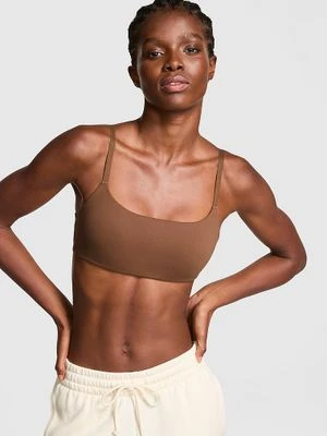 PINK Biustonosz sportowy z prostym dekoltem Victoria's Secret