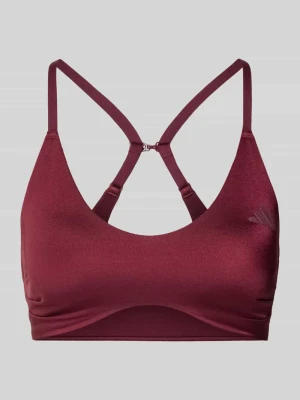 Biustonosz sportowy z regulowanymi cienkimi ramiączkami Adidas Bordowy