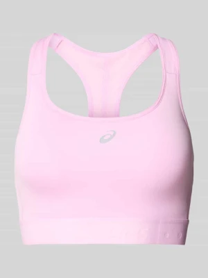 Biustonosz sportowy z tyłem o kroju bokserki model 'ROAD COMPRESSION' Asics Różowy