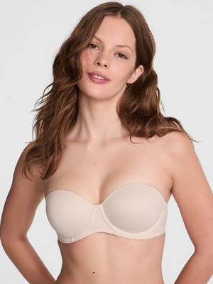 Biustonosz strapless z odpinanymi ramiączkami Victoria's Secret Beżowy