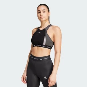 Biustonosz Techfit Medium-Support High-Neck Colorblock Adidas