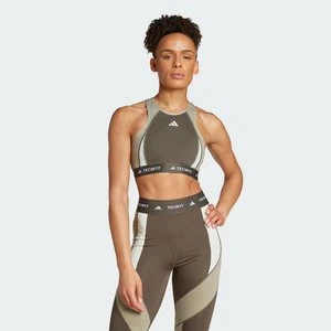 Biustonosz Techfit Medium-Support High-Neck Colorblock Adidas